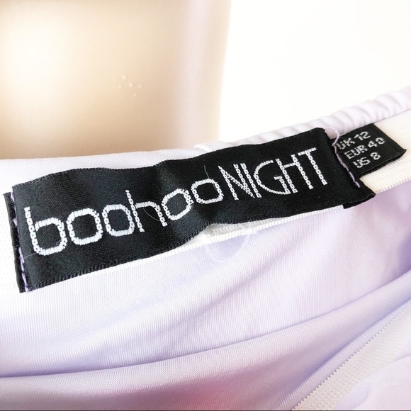 Boohoo Night lavender knotted asymmetrical skirt - Picture 6 of 8